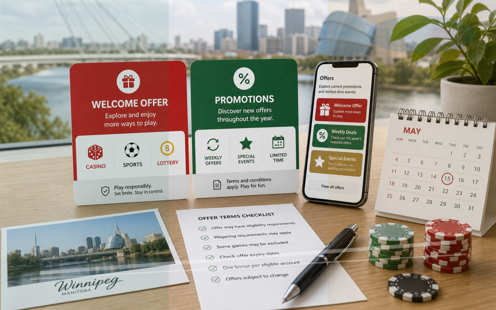 Manitoba online offer cards and terms checklist